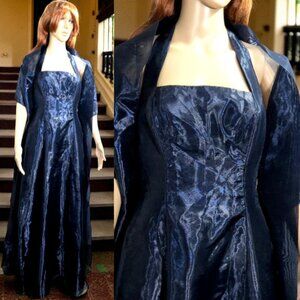 Long Midnight Blue Gown by Lori Ann Montreal